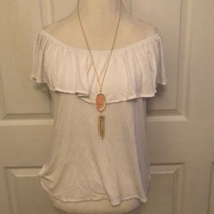 White off the shoulder top